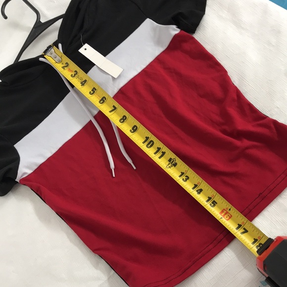 Kids Black Red White Hoodie - Picture 3 of 8